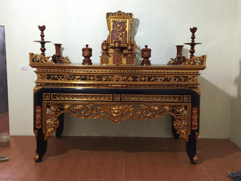 Mẫu bàn thờ sơn son thếp vàng được ưa chuộng nhất
