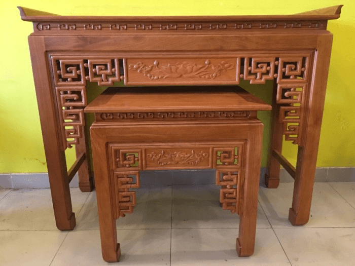 Tủ thờ triện hoa sen đẹp