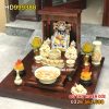 Bộ bàn thờ Thần Tài Hiện đại Sứ vàng ngà HD999388 - Hình ảnh 4