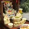 Bộ bàn thờ Thần Tài Hiện đại Sứ vàng ngà HD999388 - Hình ảnh 3