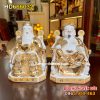 Tượng Thần Tài Thổ Địa bằng Sứ Dát Kim HD666032 - Hình ảnh 4